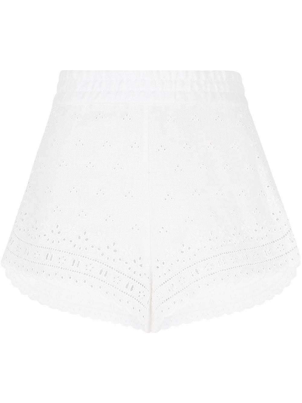 broderie-anglais flax shorts - 1