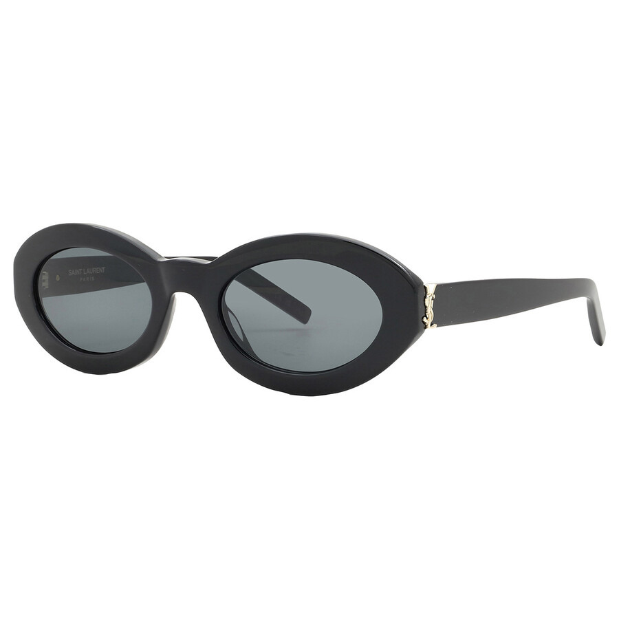 Saint Laurent Black Oval Ladies Sunglasses SL M136 001 52 - 3