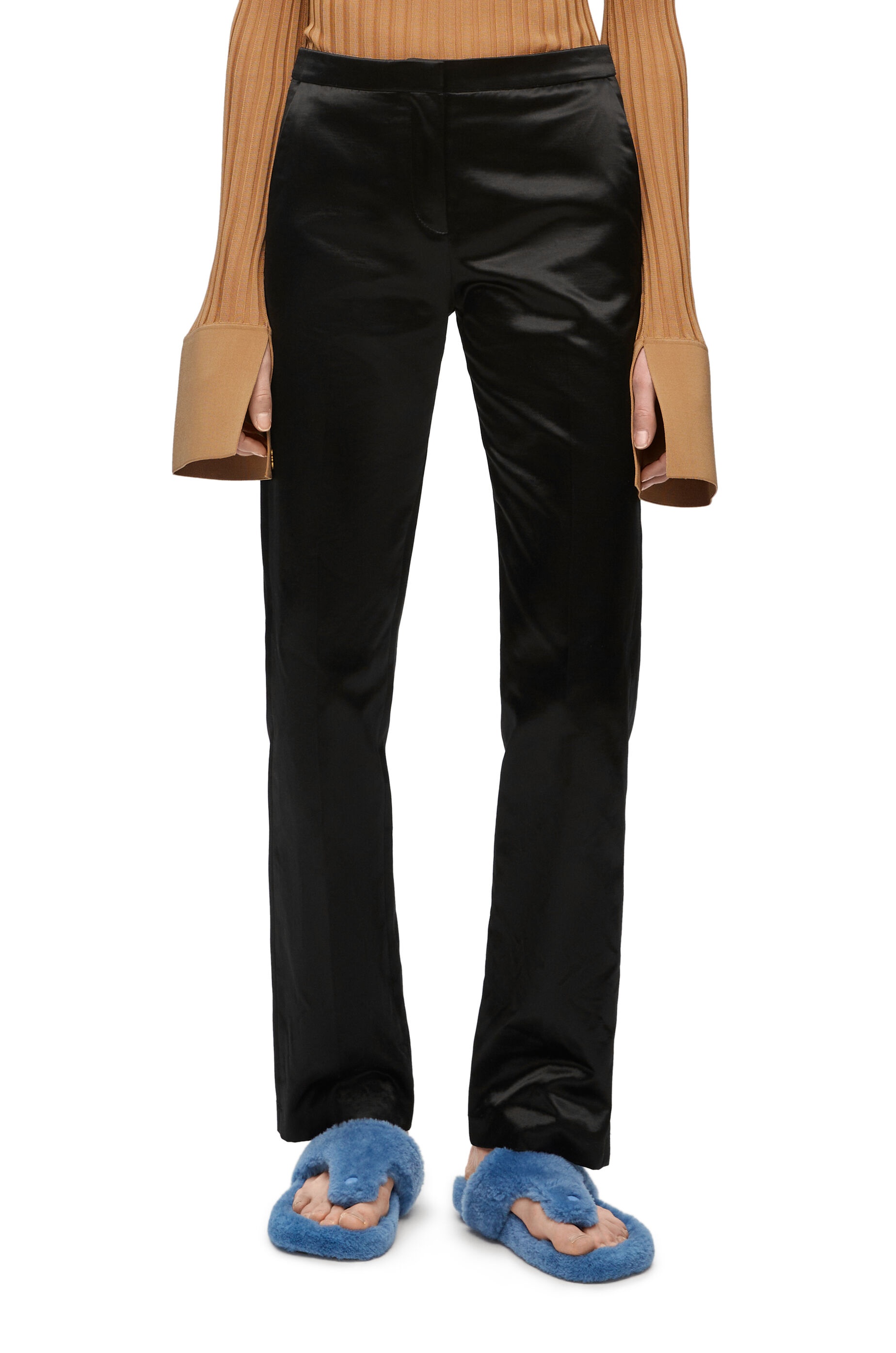 Tailored trousers in cotton satin - 3