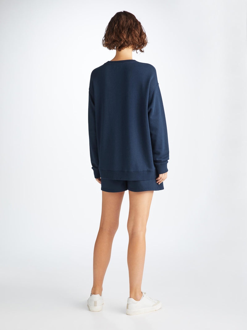 Women's Sweat Shorts Quinn Cotton Modal Navy - 4