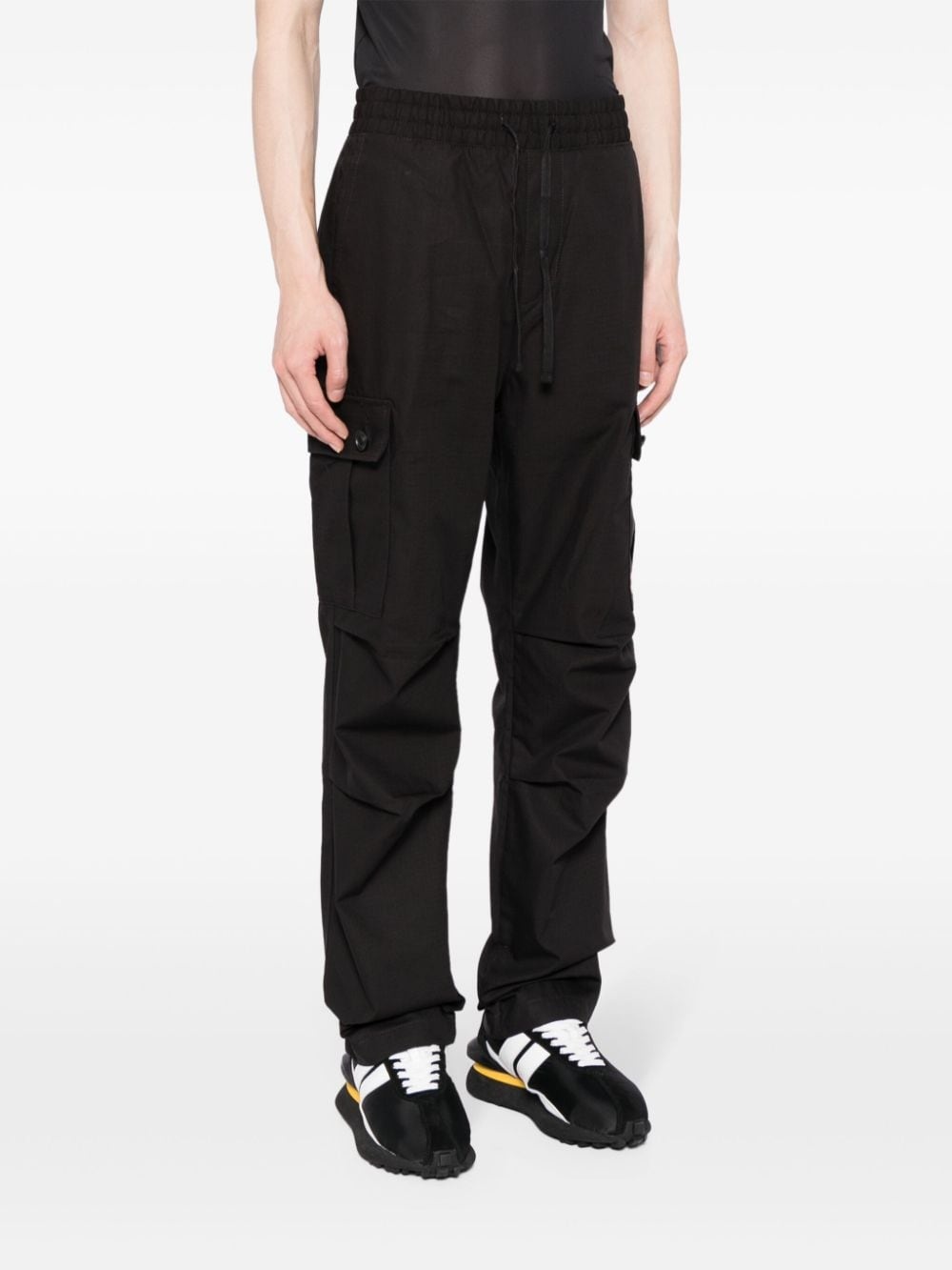 logo-appliquÃ© cargo trousers - 3