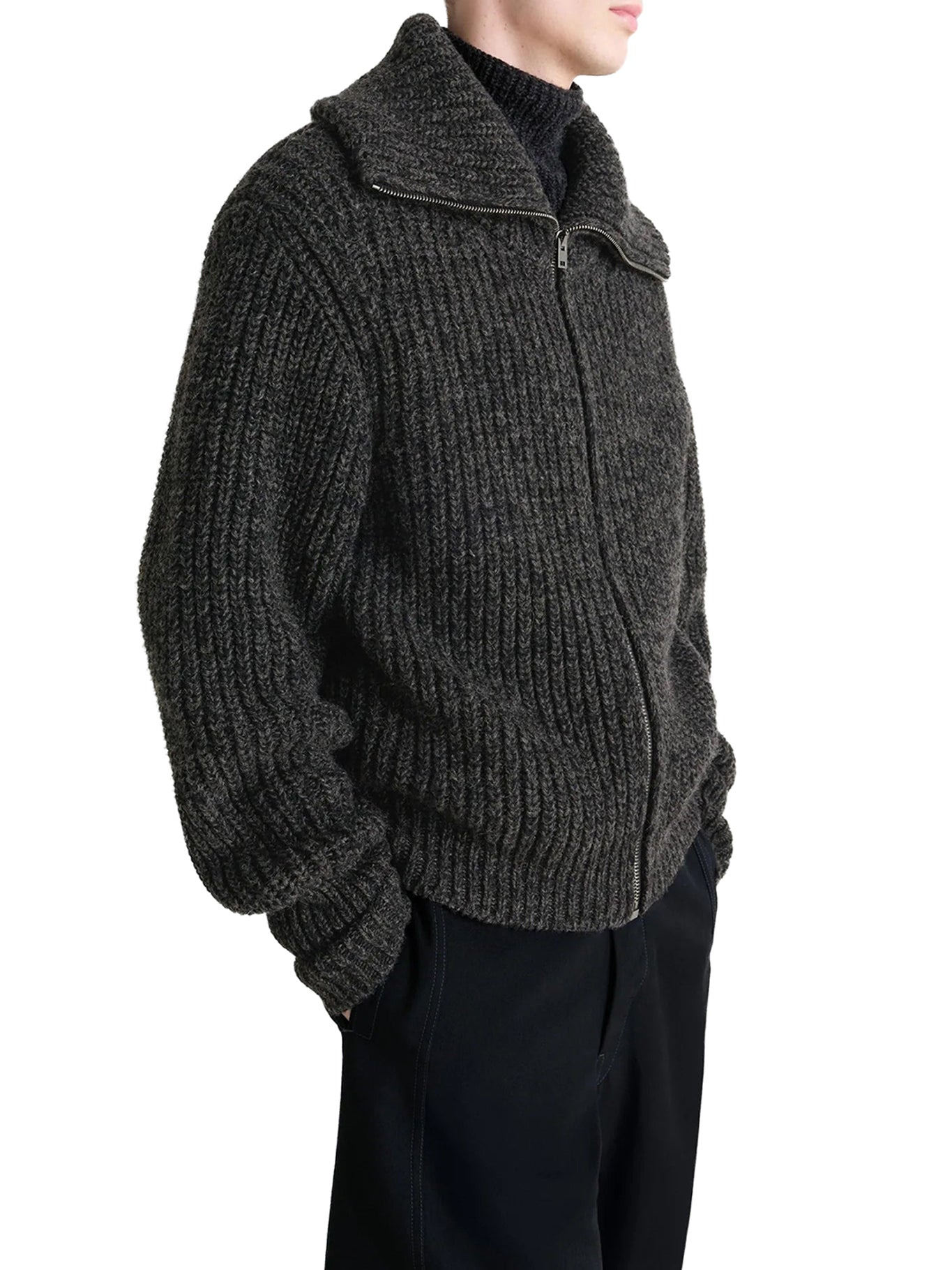 ALPACA ZIP-UP CARDIGAN - 3