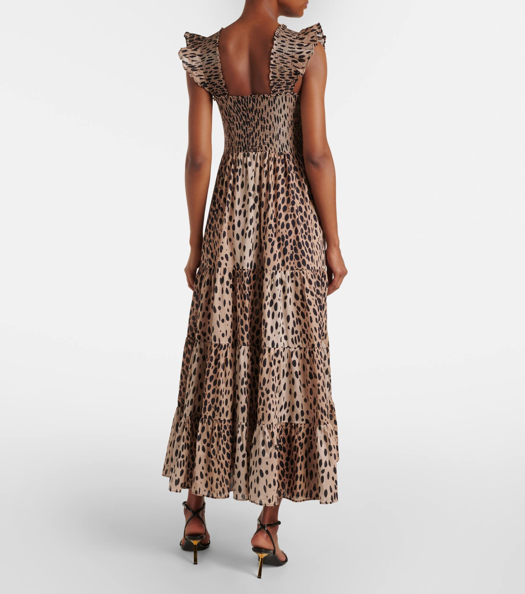 Tiered leopard-print cotton maxi dress - 3