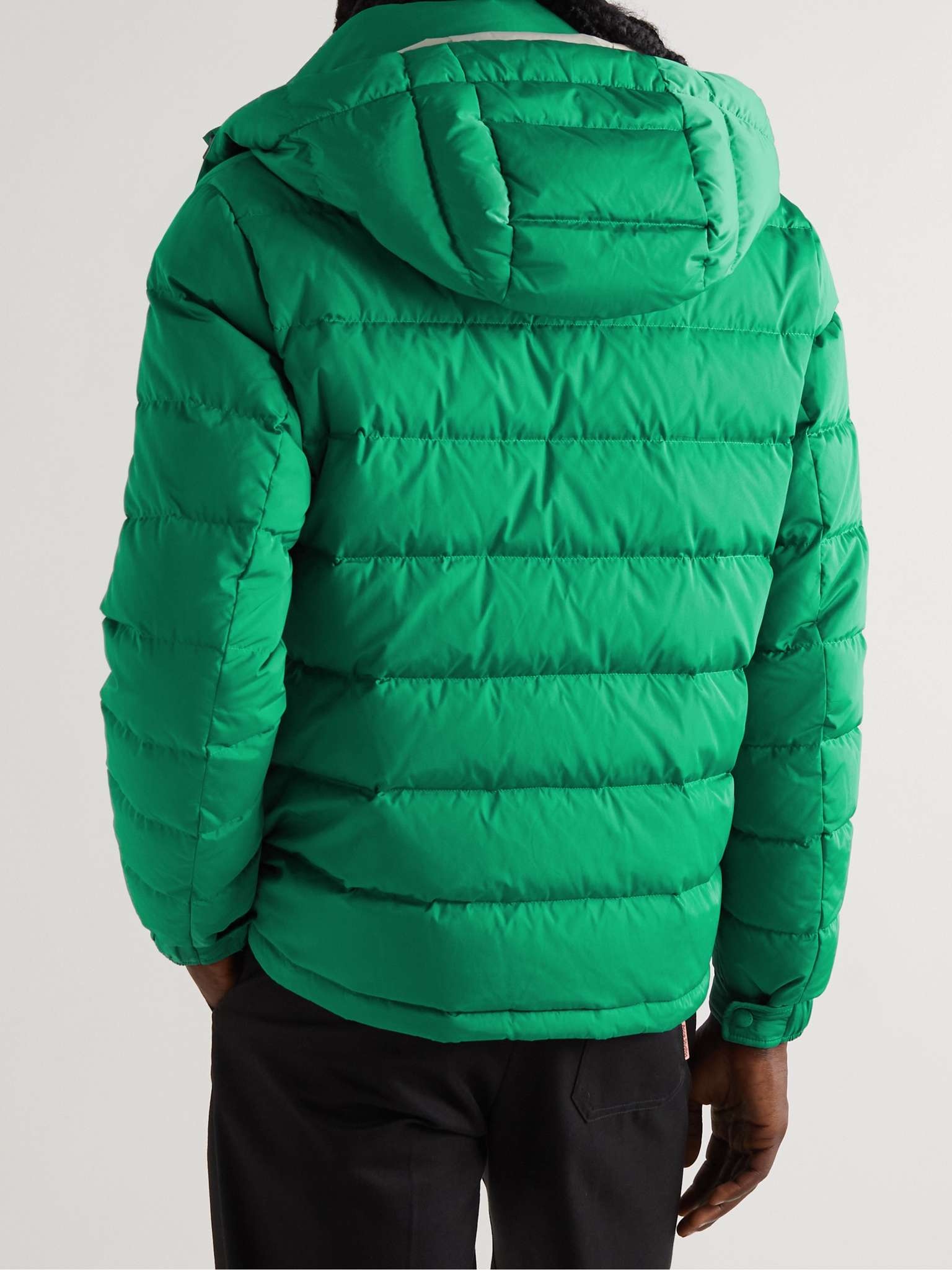 Logo-Appliquéd Quilted Shell Hooded Down Jacket - 4