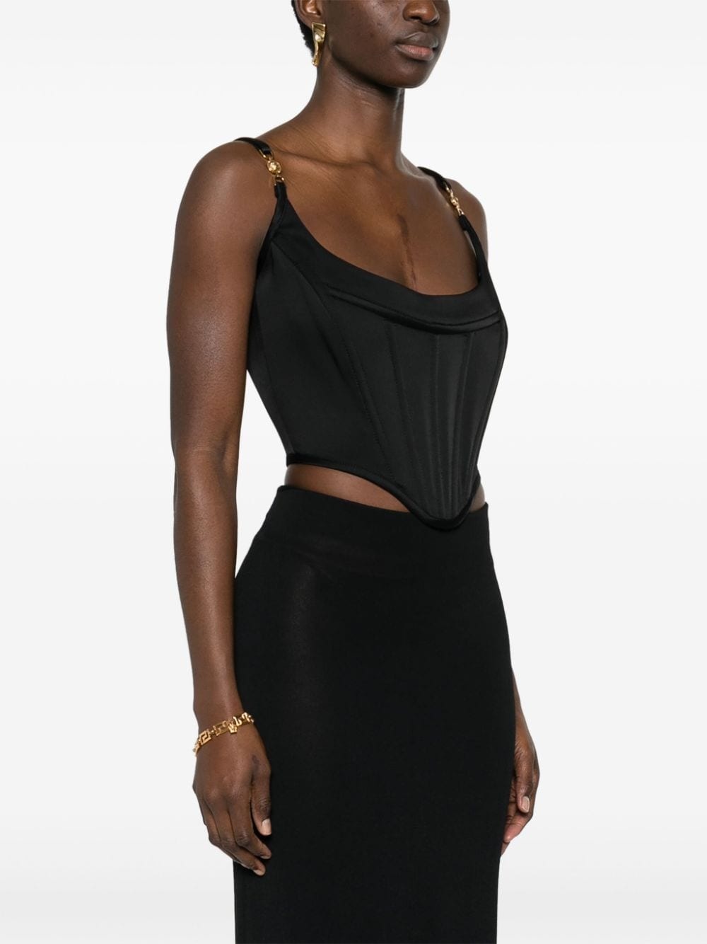 Medusa '95 satin corset top - 3