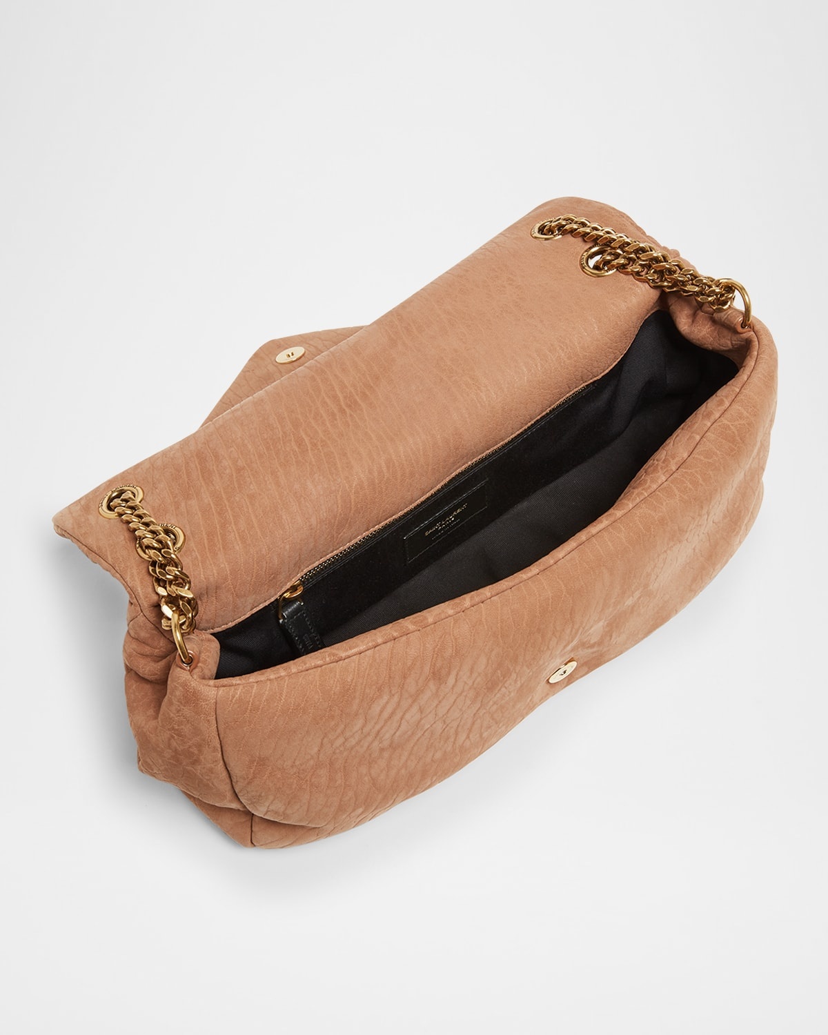 Calypso Medium YSL Shoulder Bag in Grained Nubuck Leather - 4