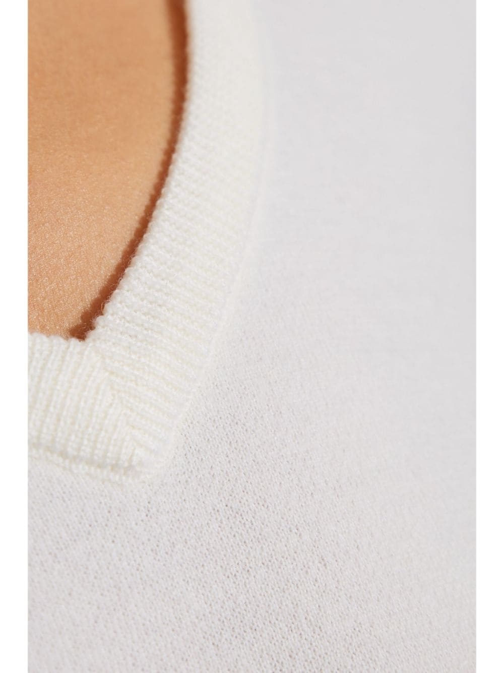 v-neck wool knit top - 5