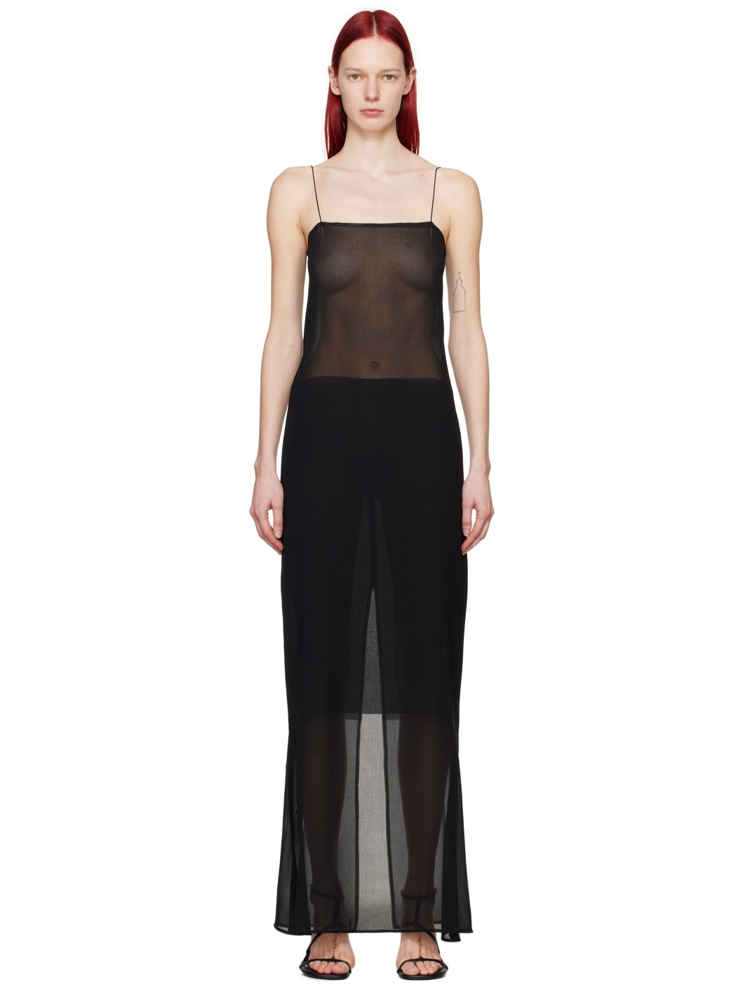 Black Les Sculptures 'La robe Brezza' Maxi Dress - 1