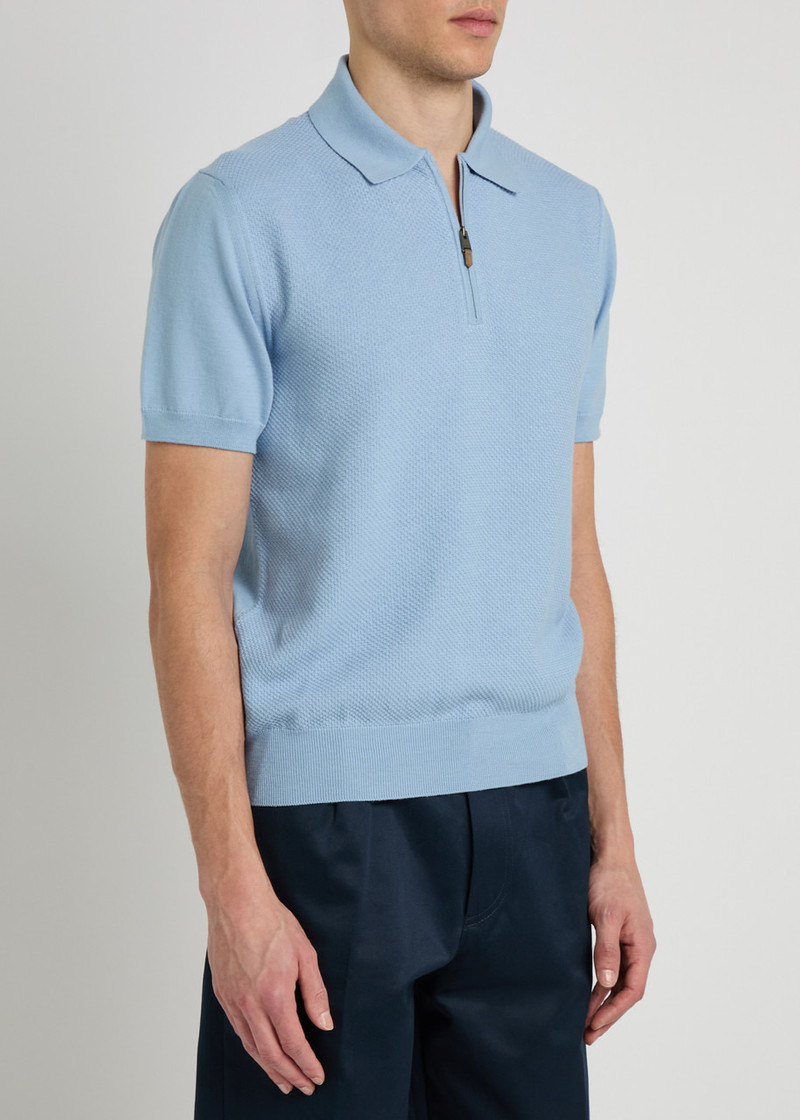 Canali Canali Panelled Cotton Polo outlook