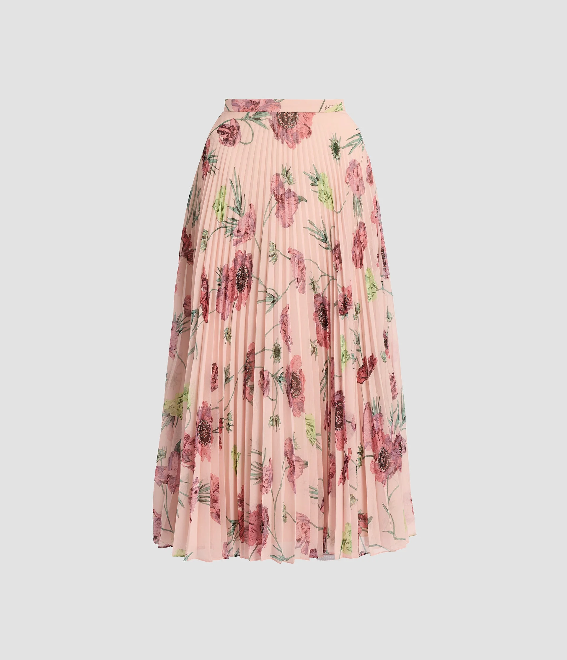 FLORAL PLEATABLE VOILE MIDI SKIRT - 1