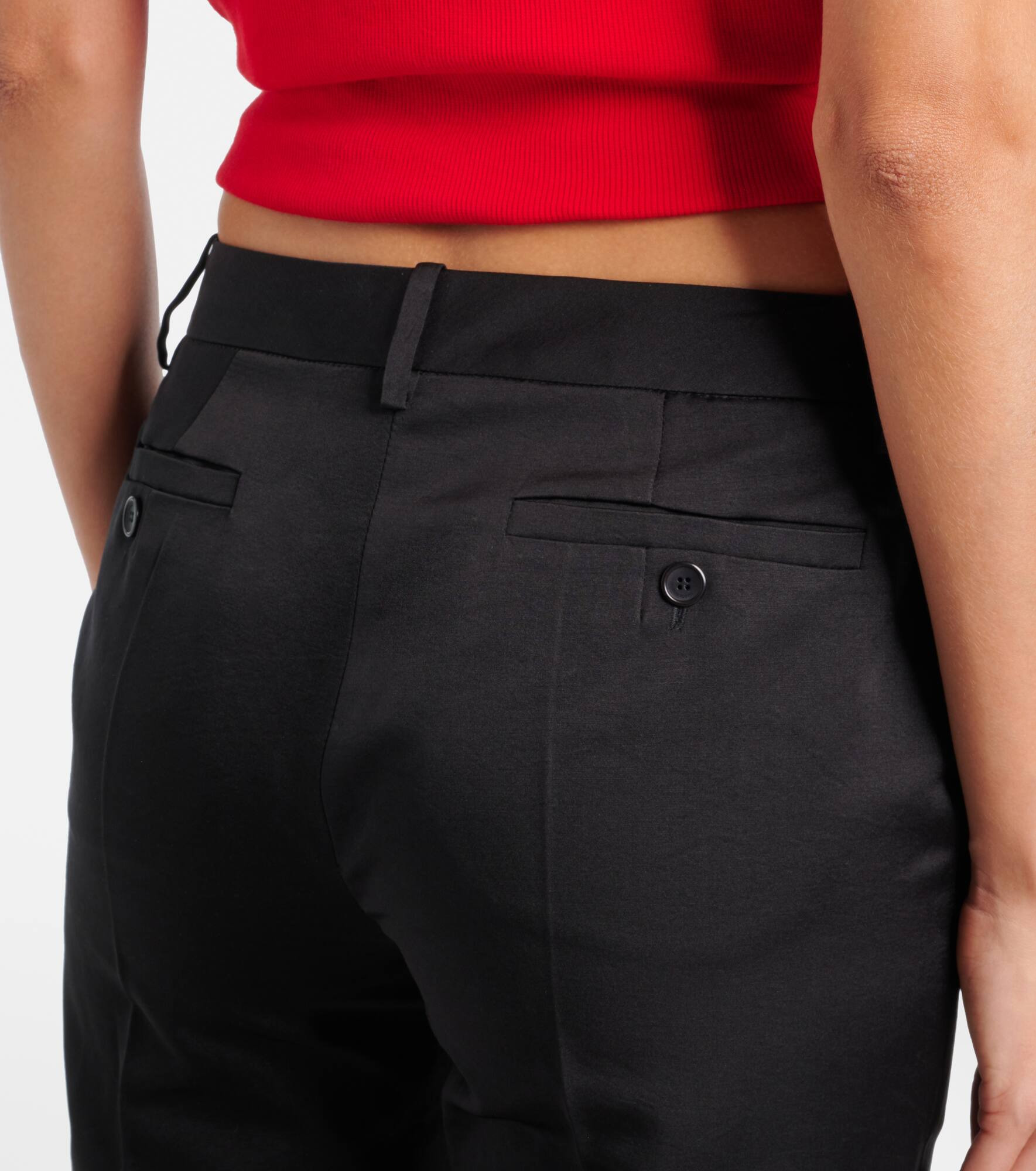 Cotton and silk flared pants - 6