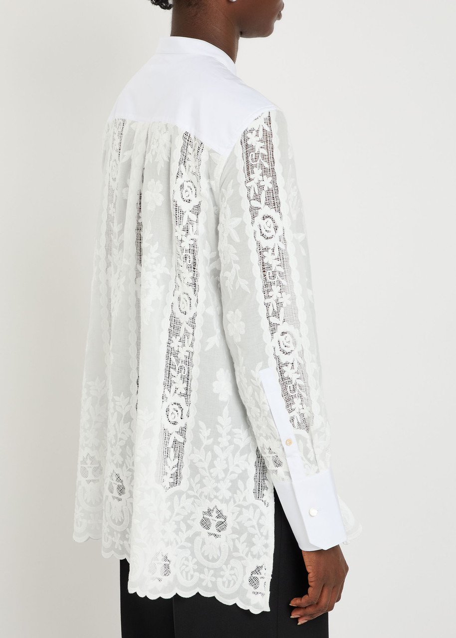 Wales Bonner River Floral-embroidered Cotton Blouse - 3