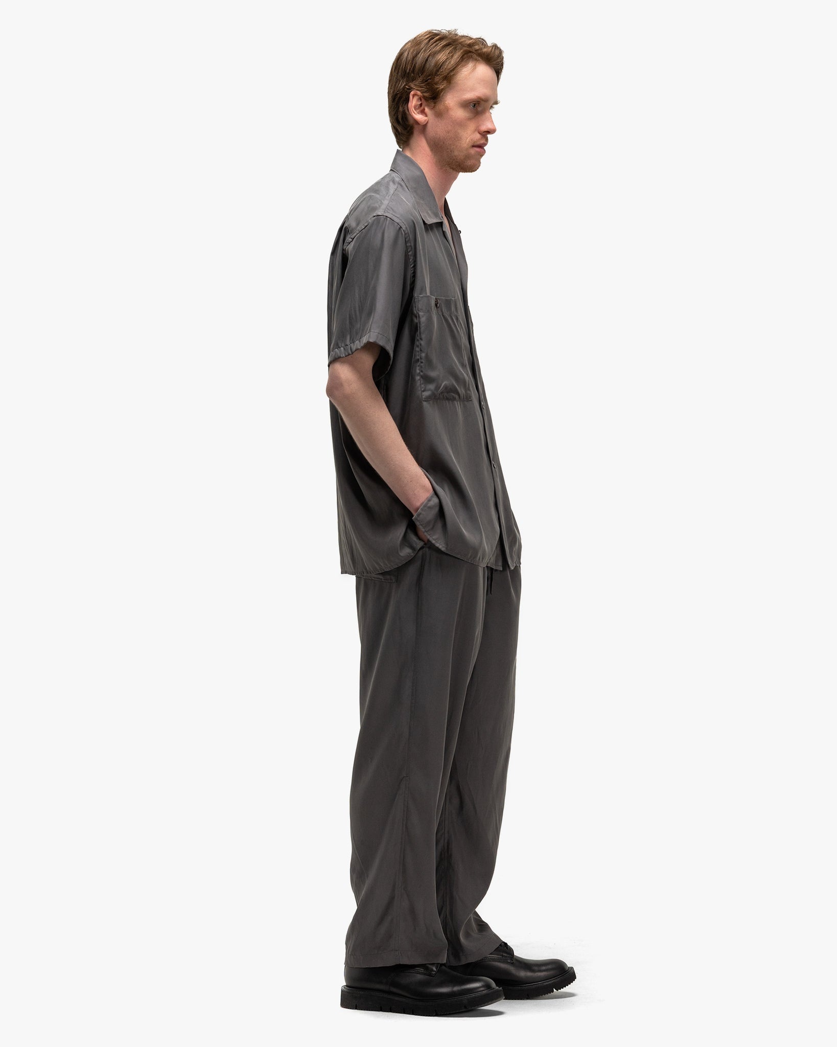Cupro Easy Pants Grey - 3