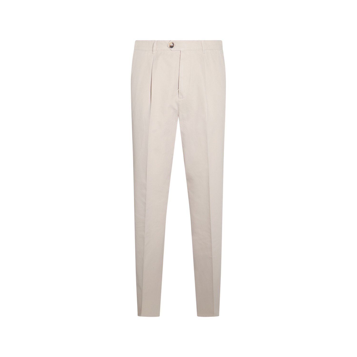 BEIGE COTTON PANTS - 1