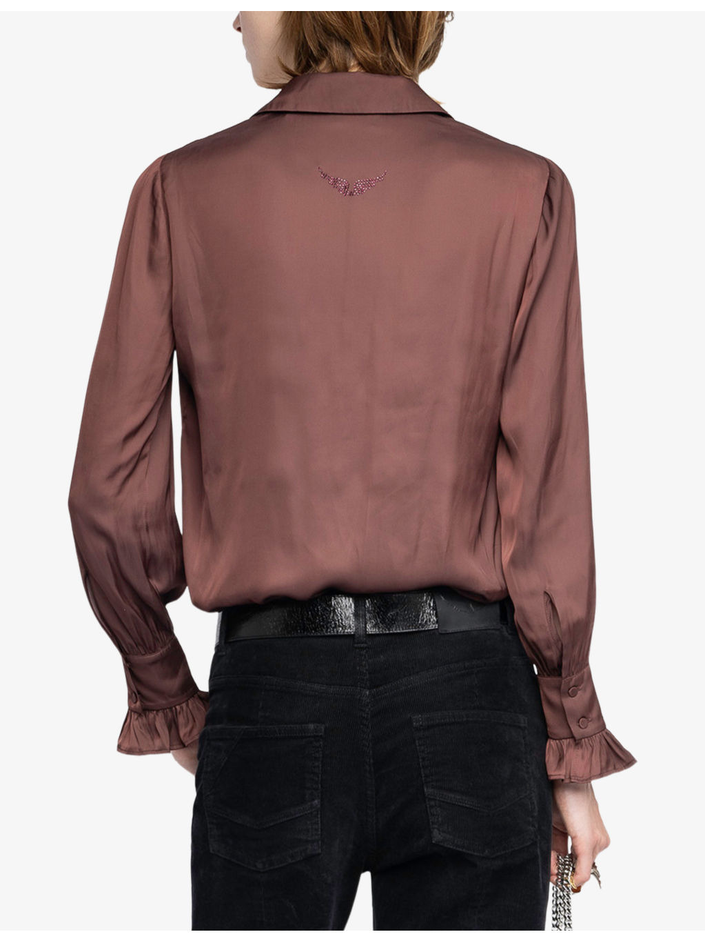 Thely Wing-Embellished Satin shirt - 5