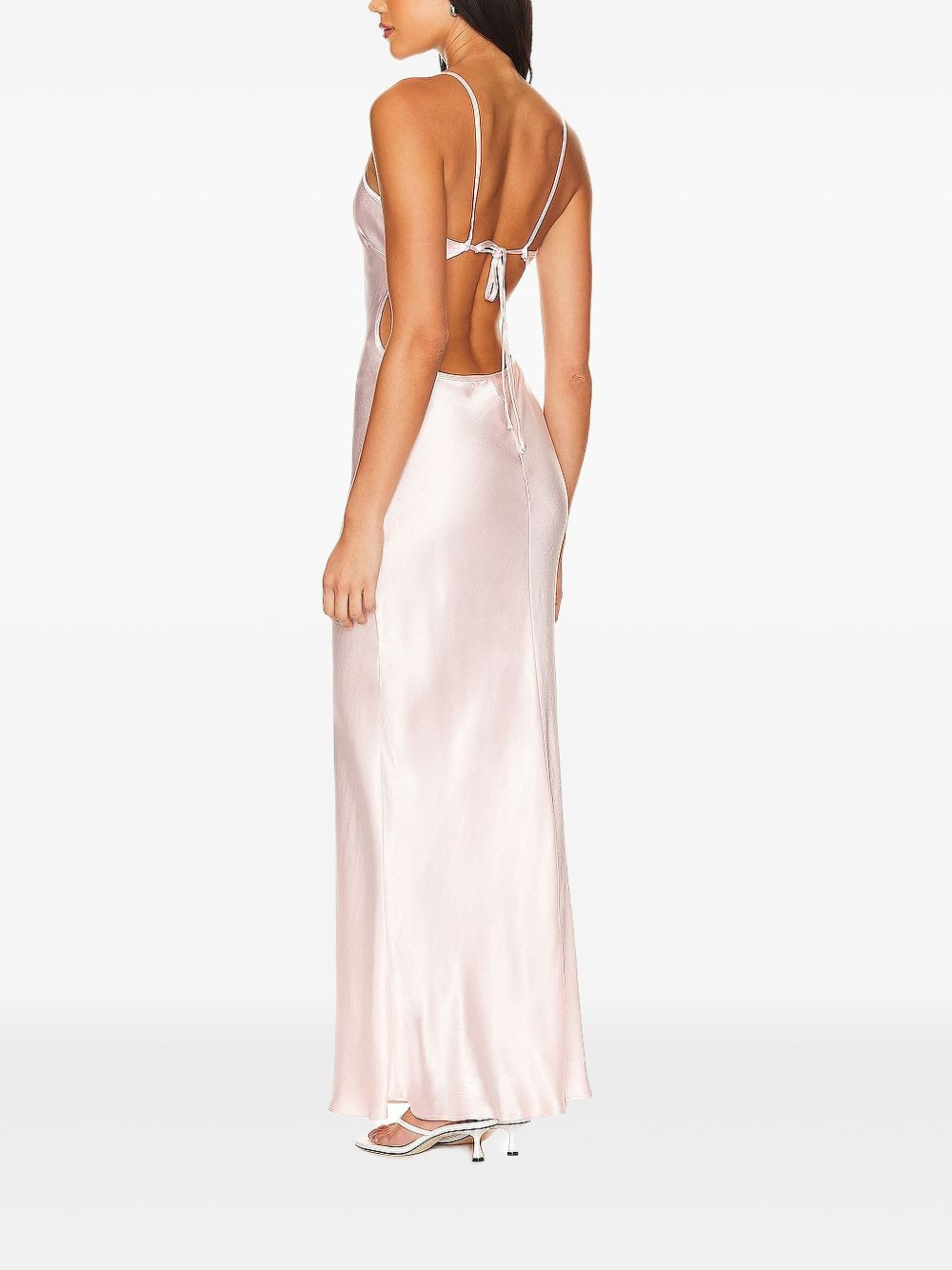 open-back slip maxi party dress - 3