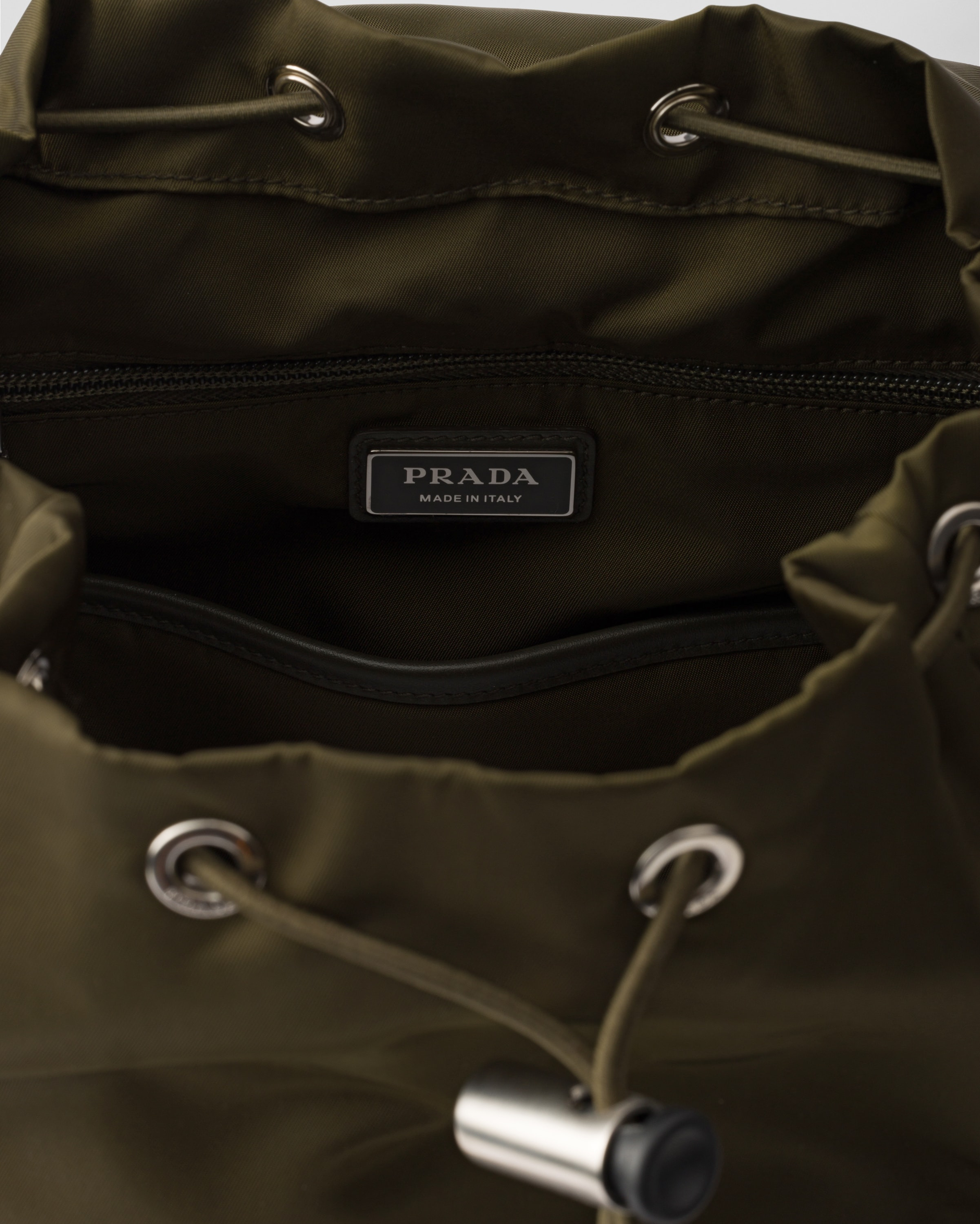 Re-Nylon and suede backpack - 5