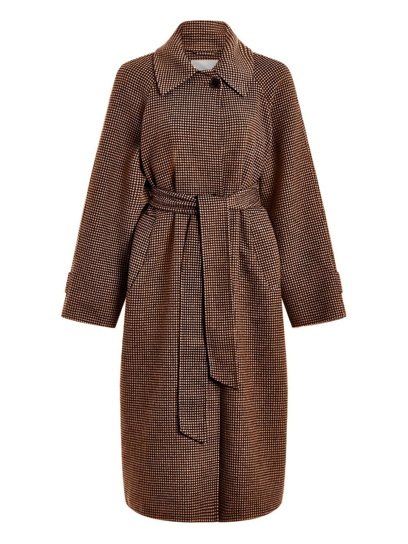 belted puppytooth coat 1