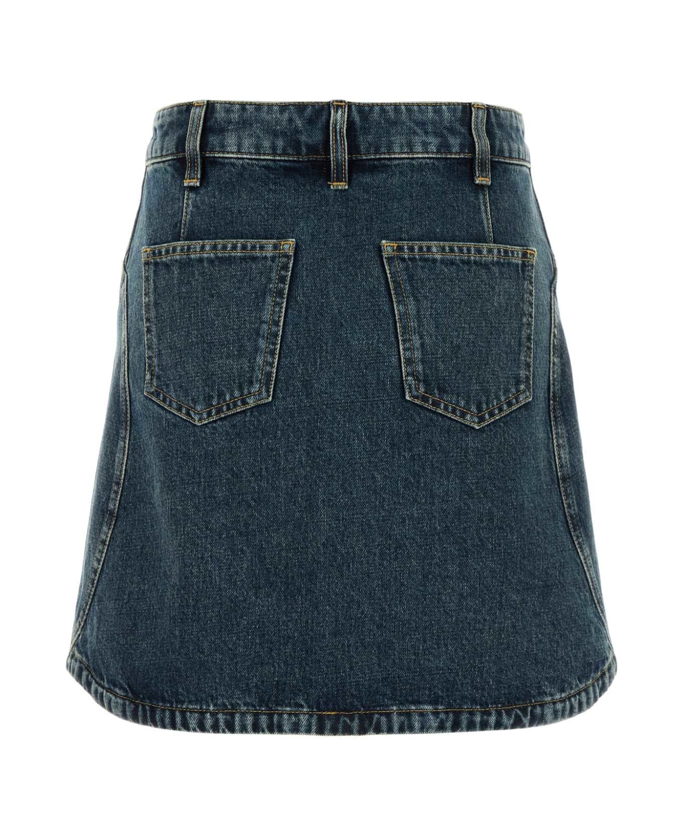 Denim Skirt - 2