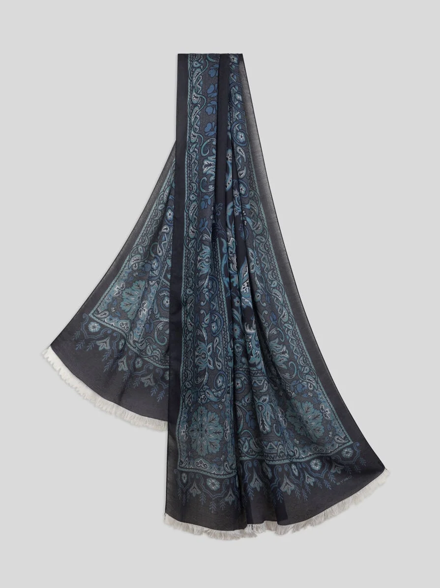 COTTON-BLEND JACQUARD SCARF - 1