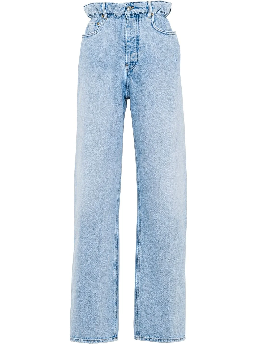 high-waisted straight-leg jeans - 1