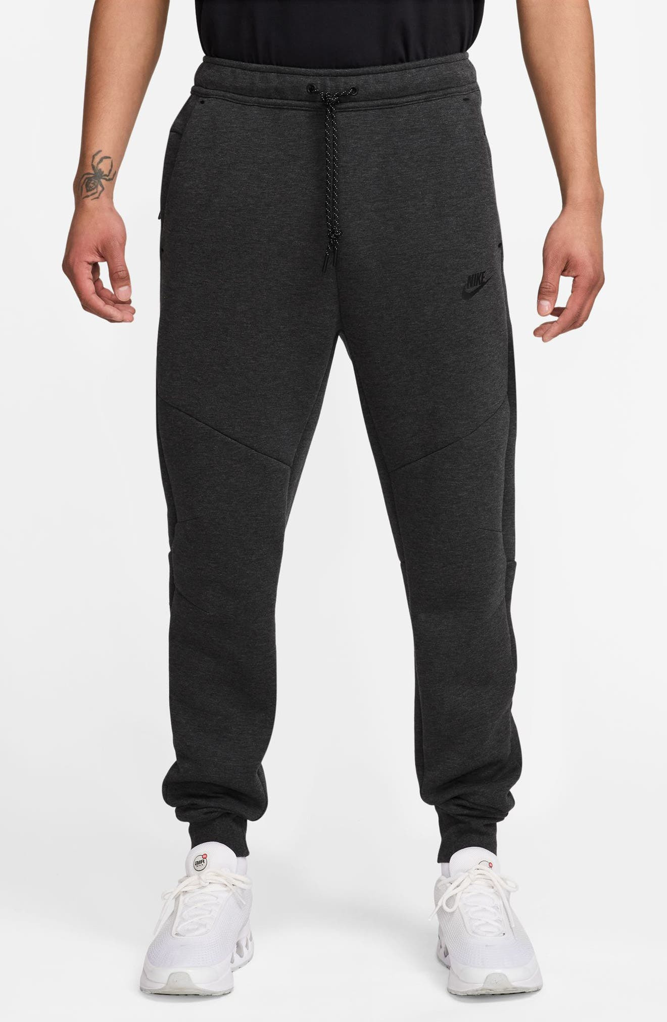Nike Tech Fleece Joggers in Black Heather /Black at Nordstrom - 1