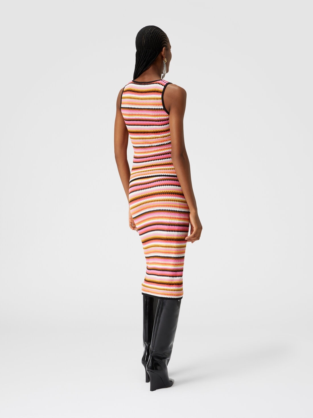 Striped cotton and viscose tank top - 3