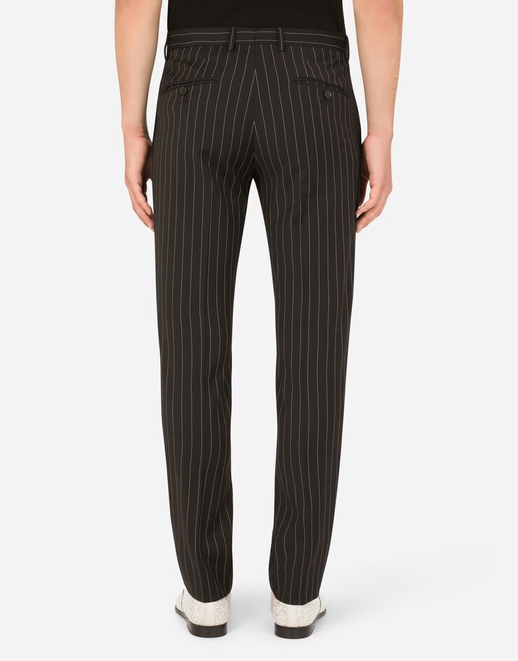 Pinstripe stretch wool Sicilia-fit suit - 8