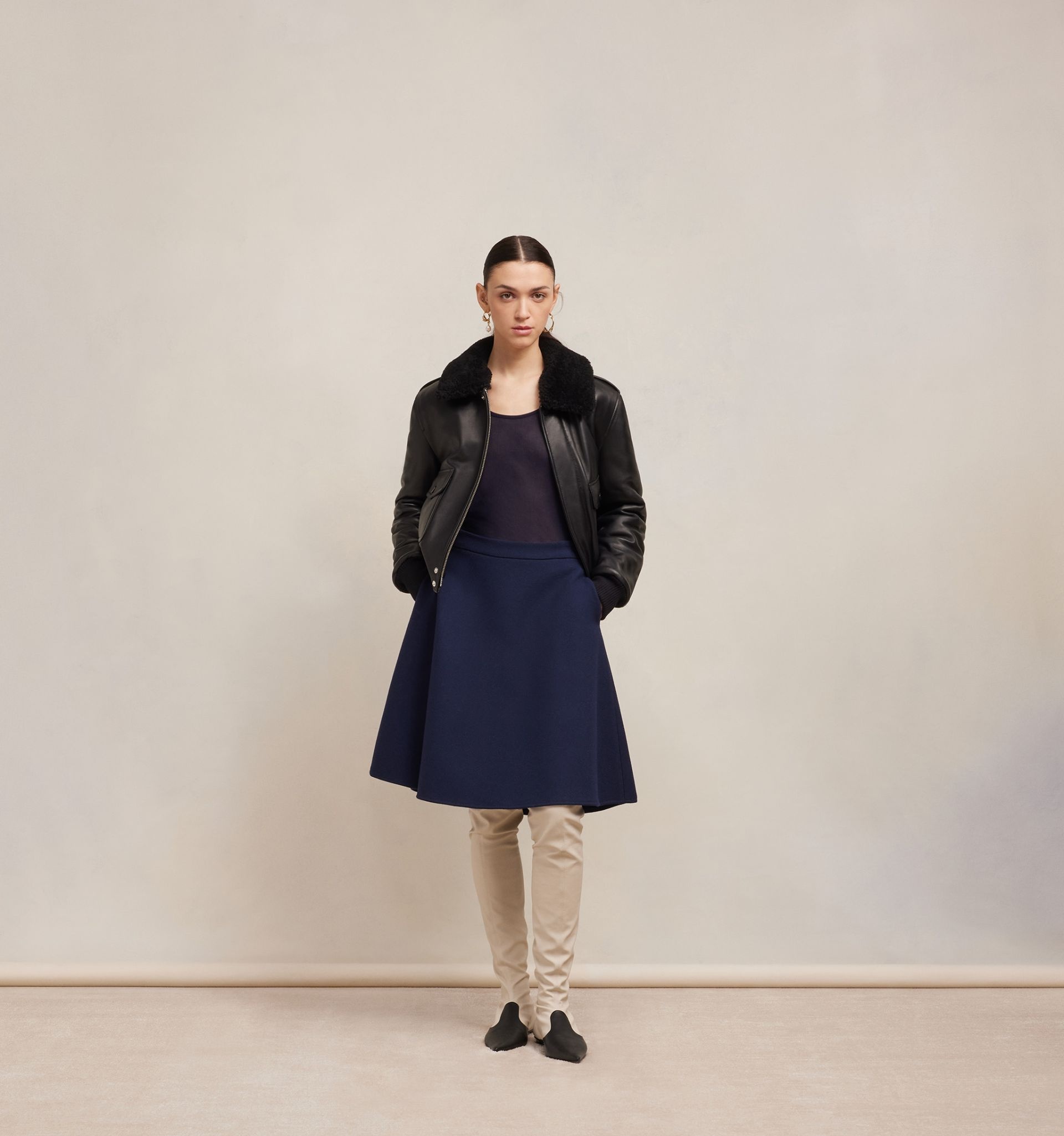 A Line Midi Skirt - 3