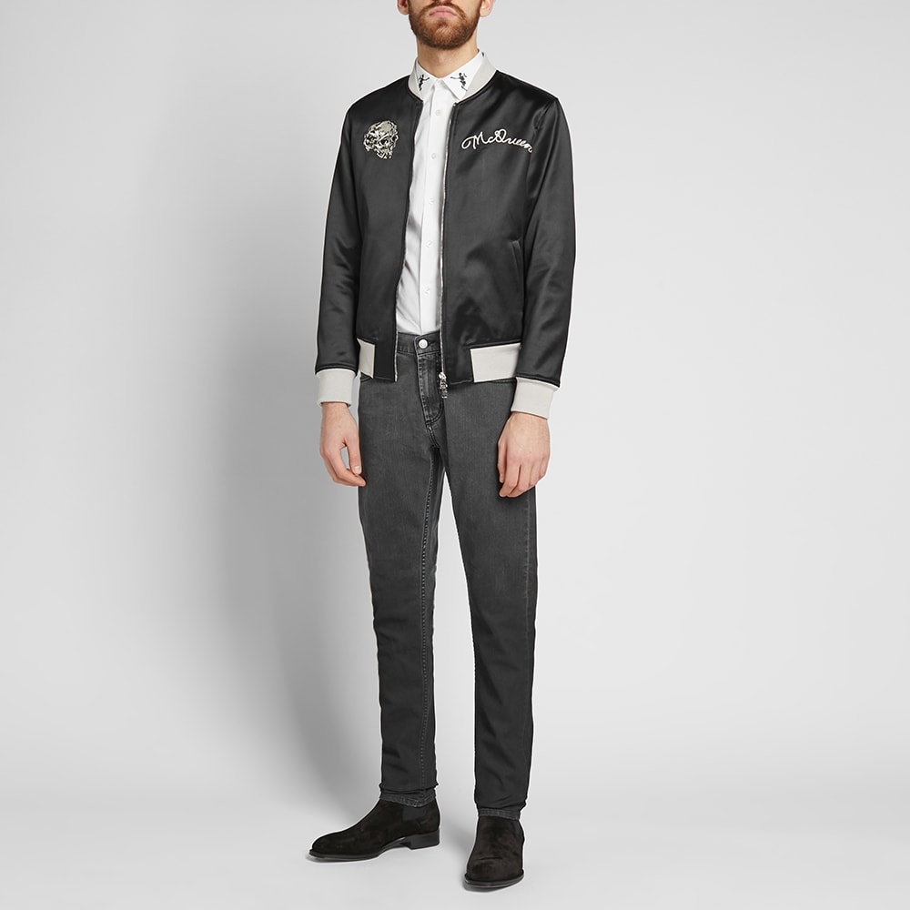 Alexander McQueen Skull Silk Blouson Jacket - 7