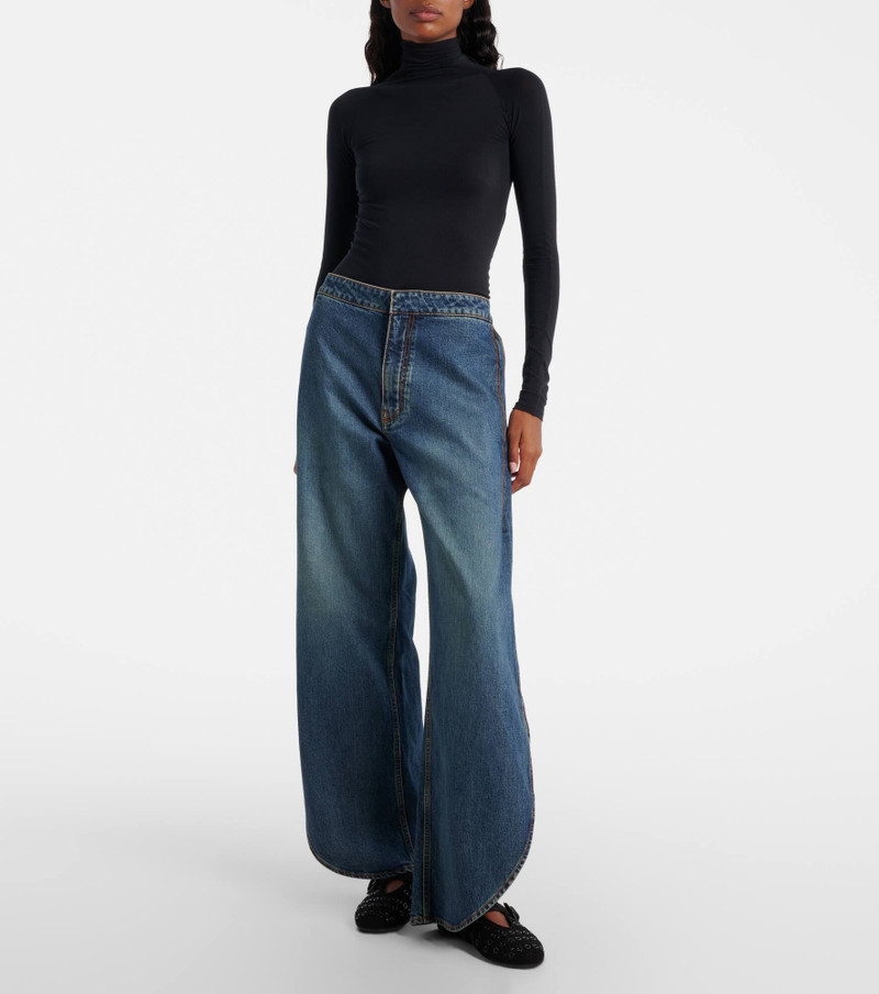 Alaïa Embellished suede ballet flats outlook
