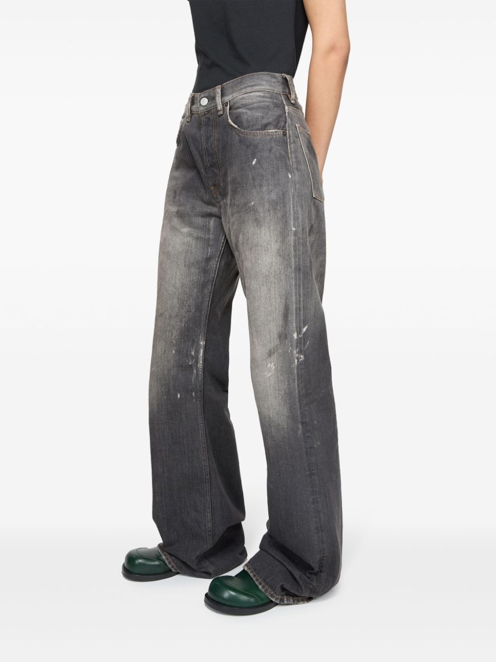 faded loose jeans - 4