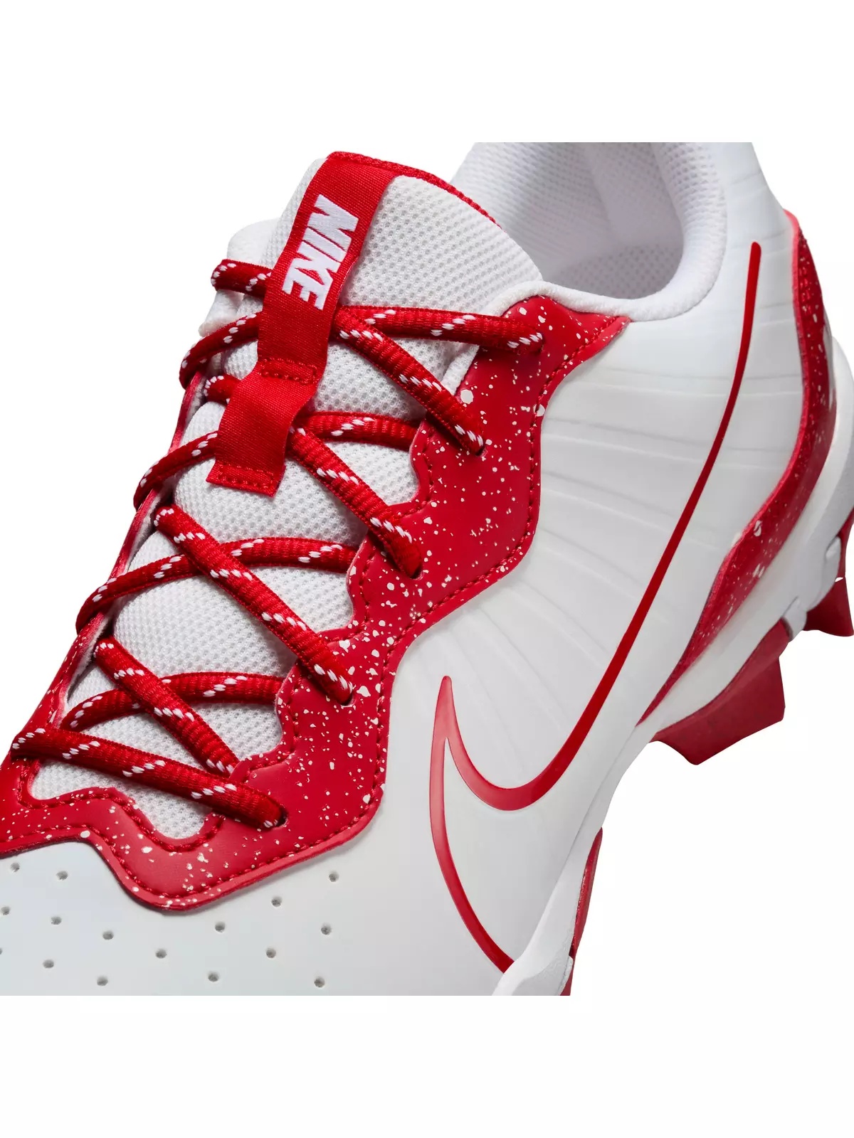 Alpha Huarache 4 Keystone "White/University Red" Men's Baseball Cleat - 8