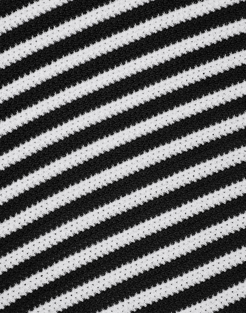 Striped cotton V-neck polo-shirt with DG logo 4