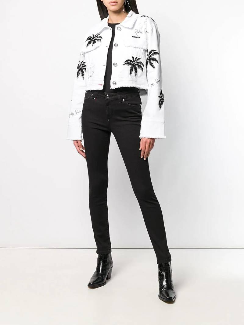 PHILIPP PLEIN distressed skinny jeans outlook