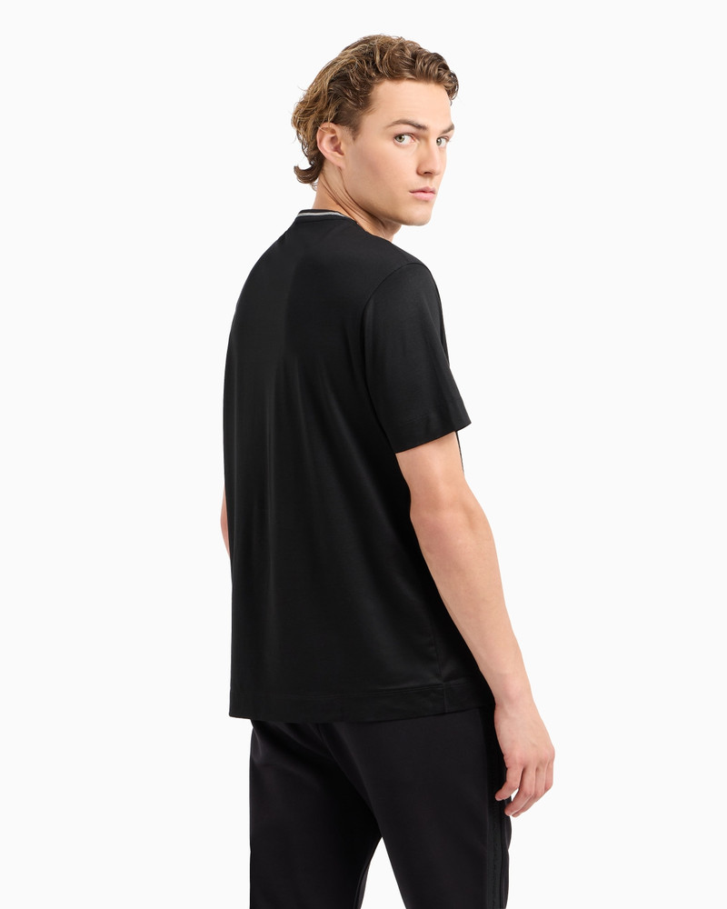 ASV Lyocell-blend jersey T-shirt 와 로고 칼라 3