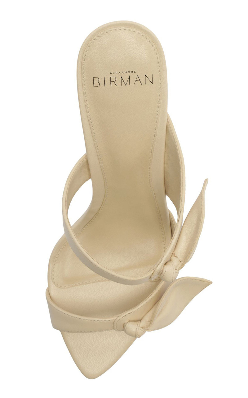 ALEXANDRE BIRMAN Magnolia Leather Mules ivory outlook