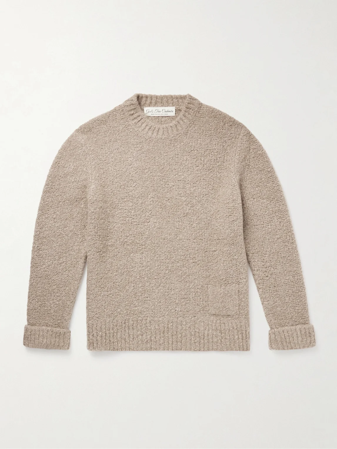 Cloud Embellished Cashmere-Blend Bouclé Sweater - 1