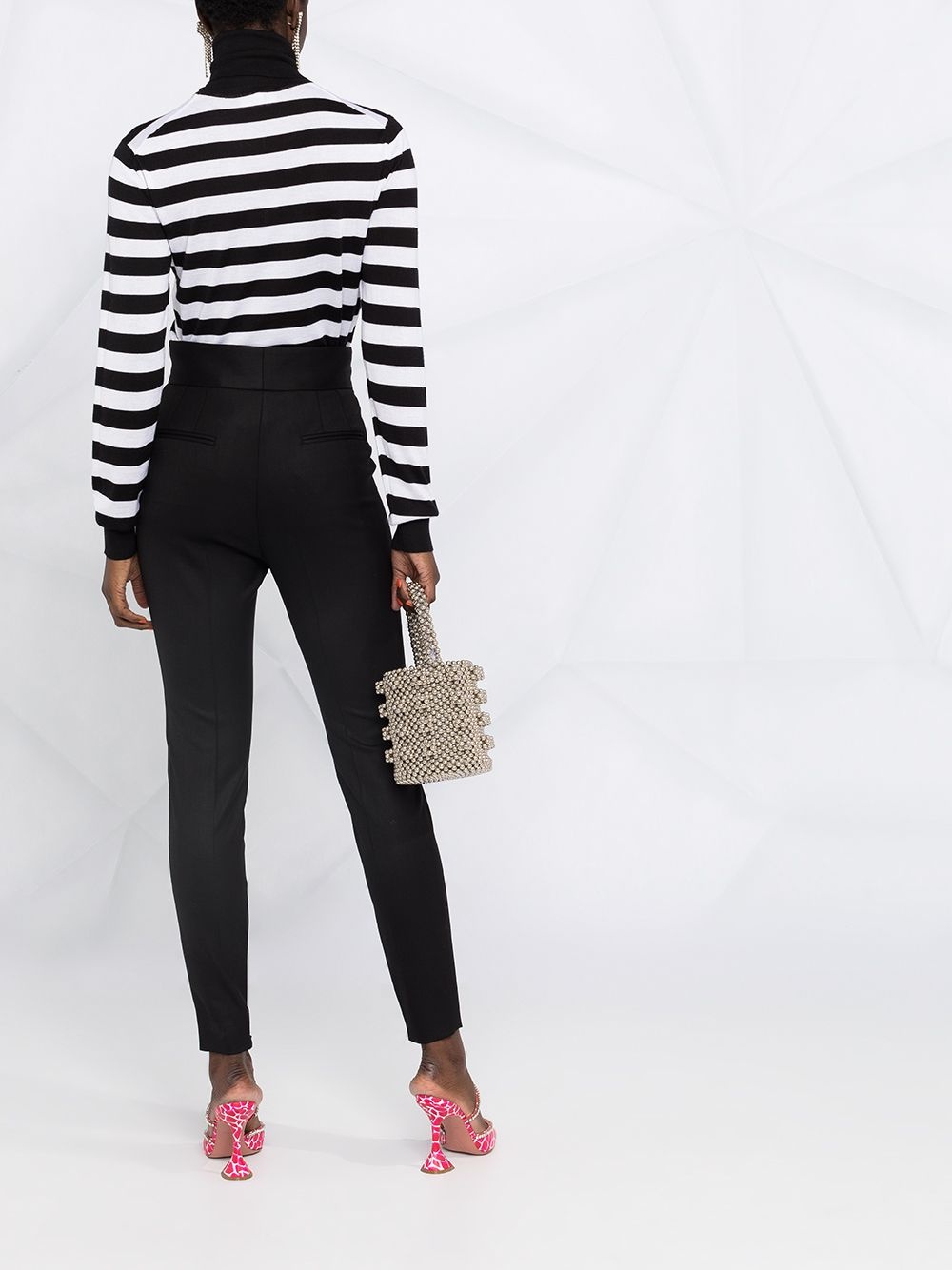 logo plaque skinny trousers - 6