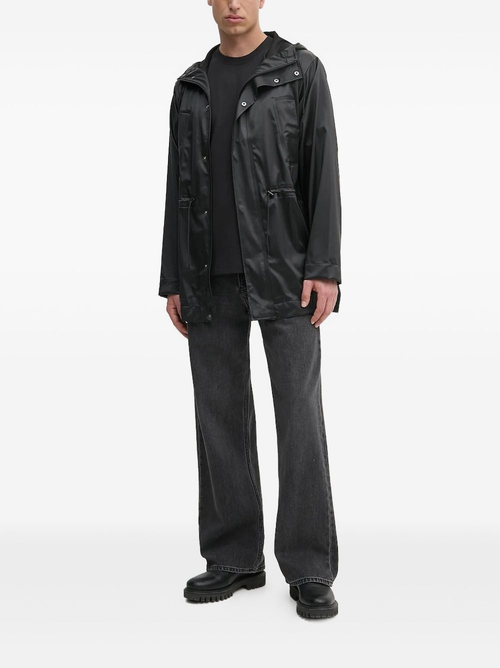 drawstring hooded jacket - 2