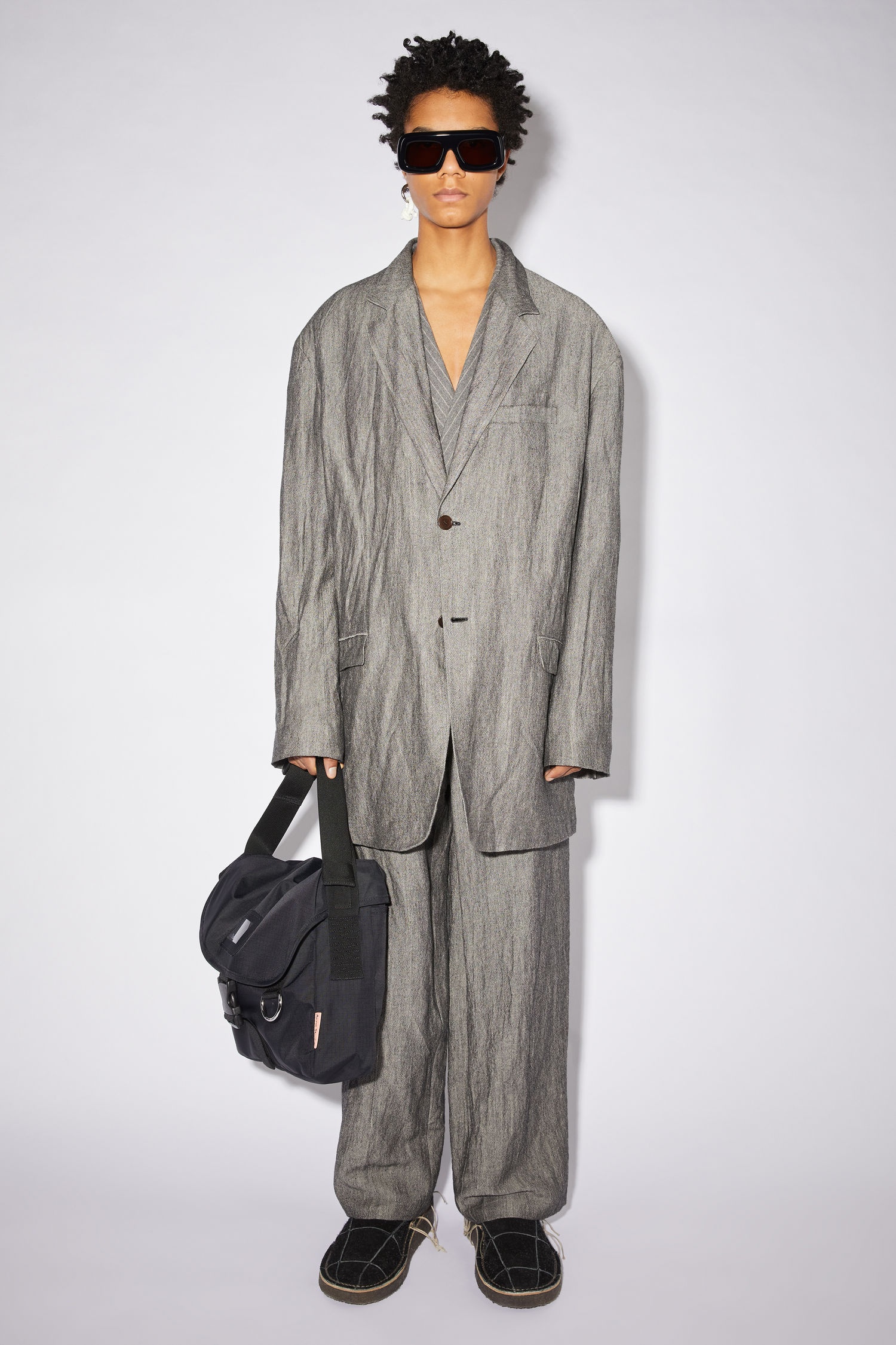 Soft suit jacket - Grey Melange - 2