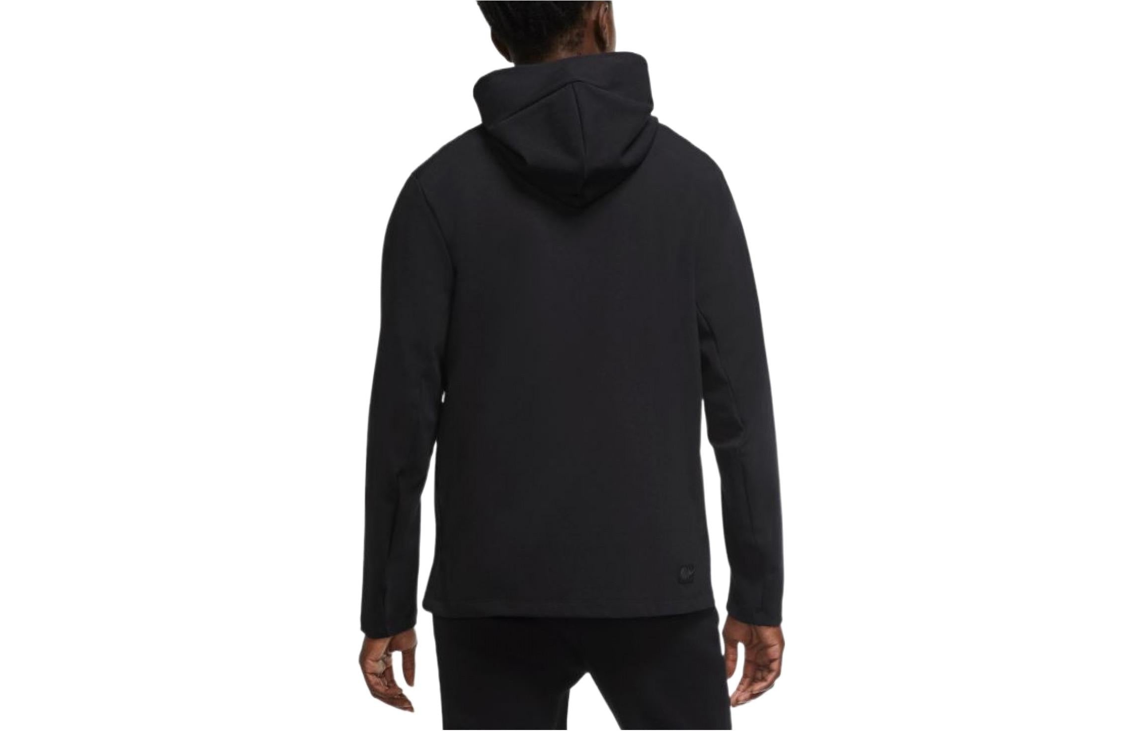 Men's Nike Solid Color Logo Alphabet Hooded Zipper Jacket Black CK8588-010 - 2