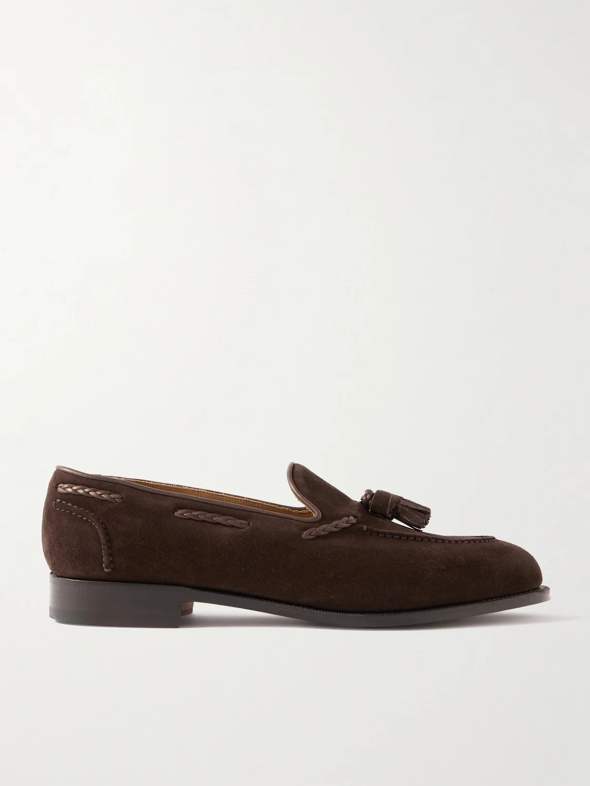 Belgravia Tasseled Leather-Trimmed Suede Loafers - 1