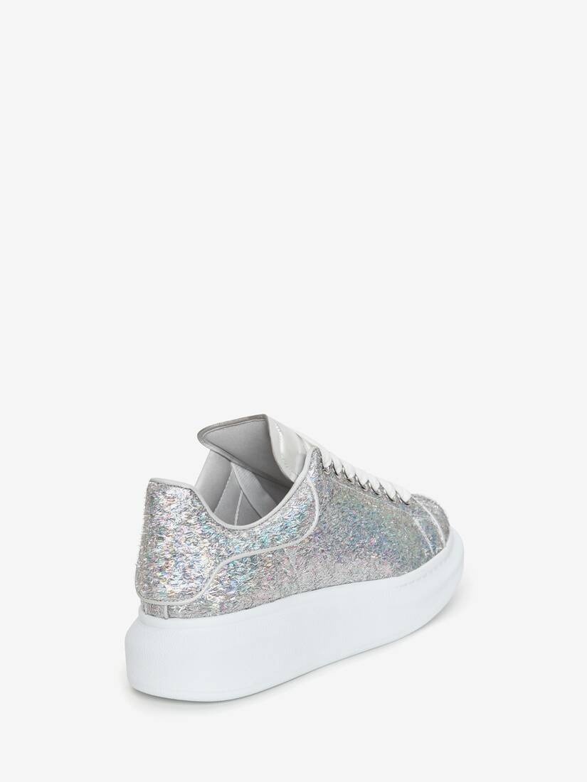 Women's Glitter Oversized Sneaker in Silver/white - 3