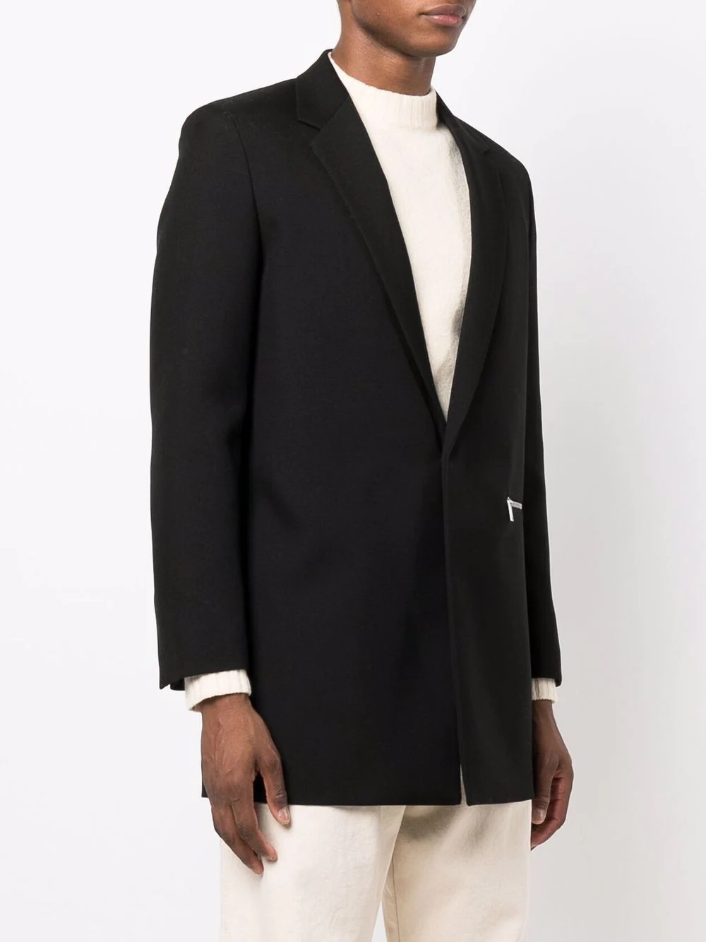 tailored single-breasted blazer - 3