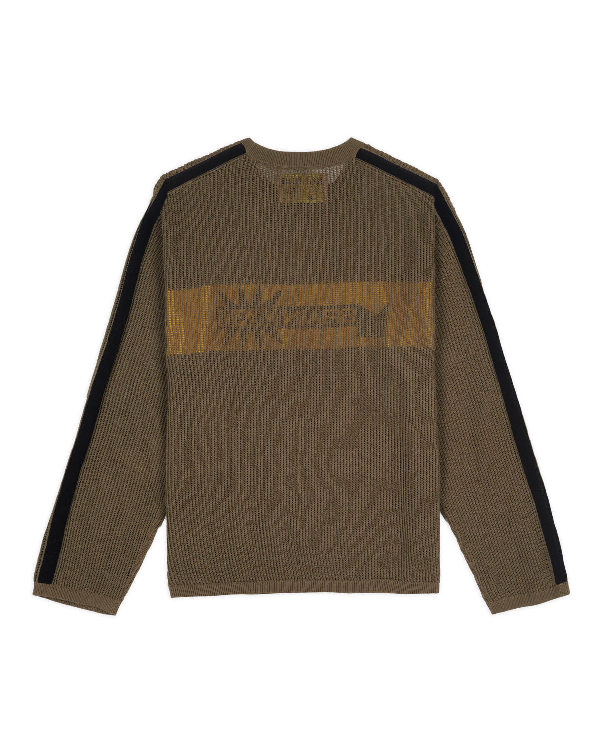 Long Sleeve Mesh Sweater - Green - 3