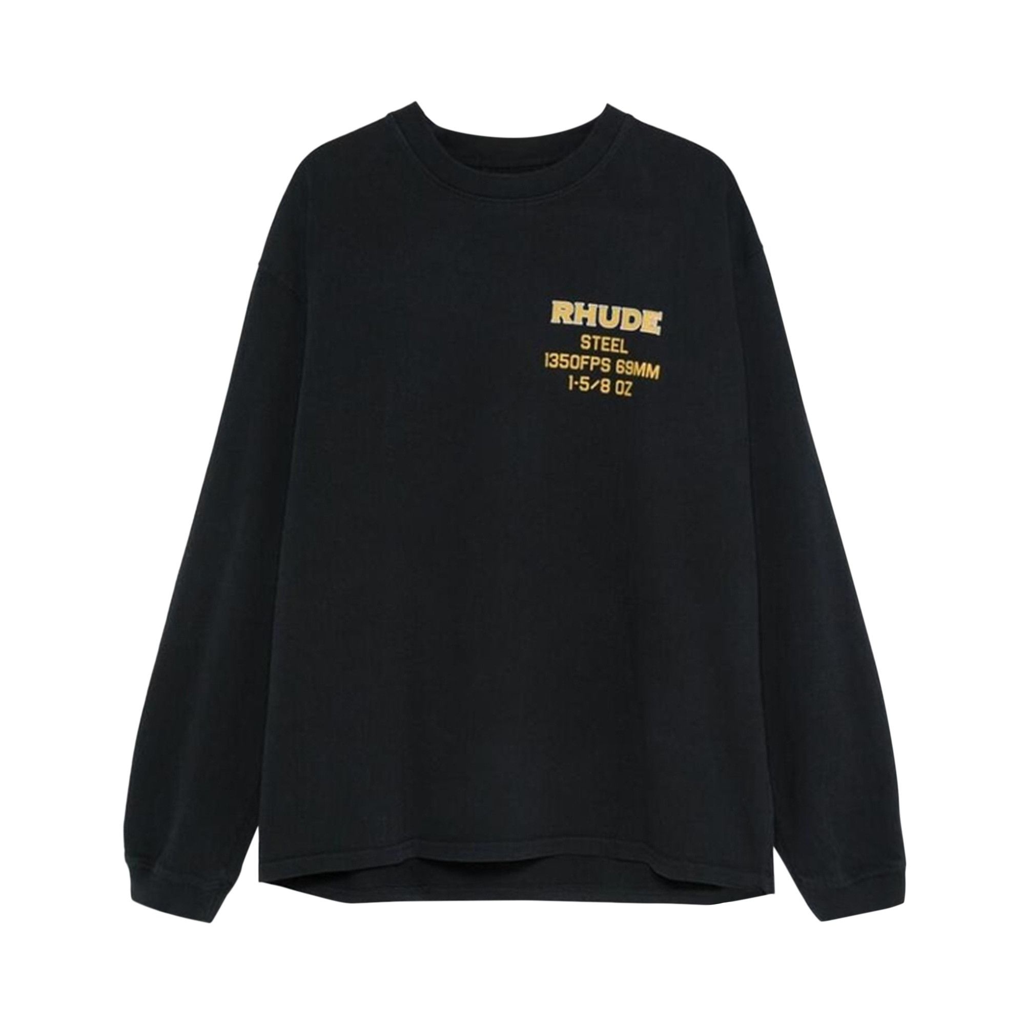 Rhude Steel Long-Sleeve Tee 'Vintage Black' - 1