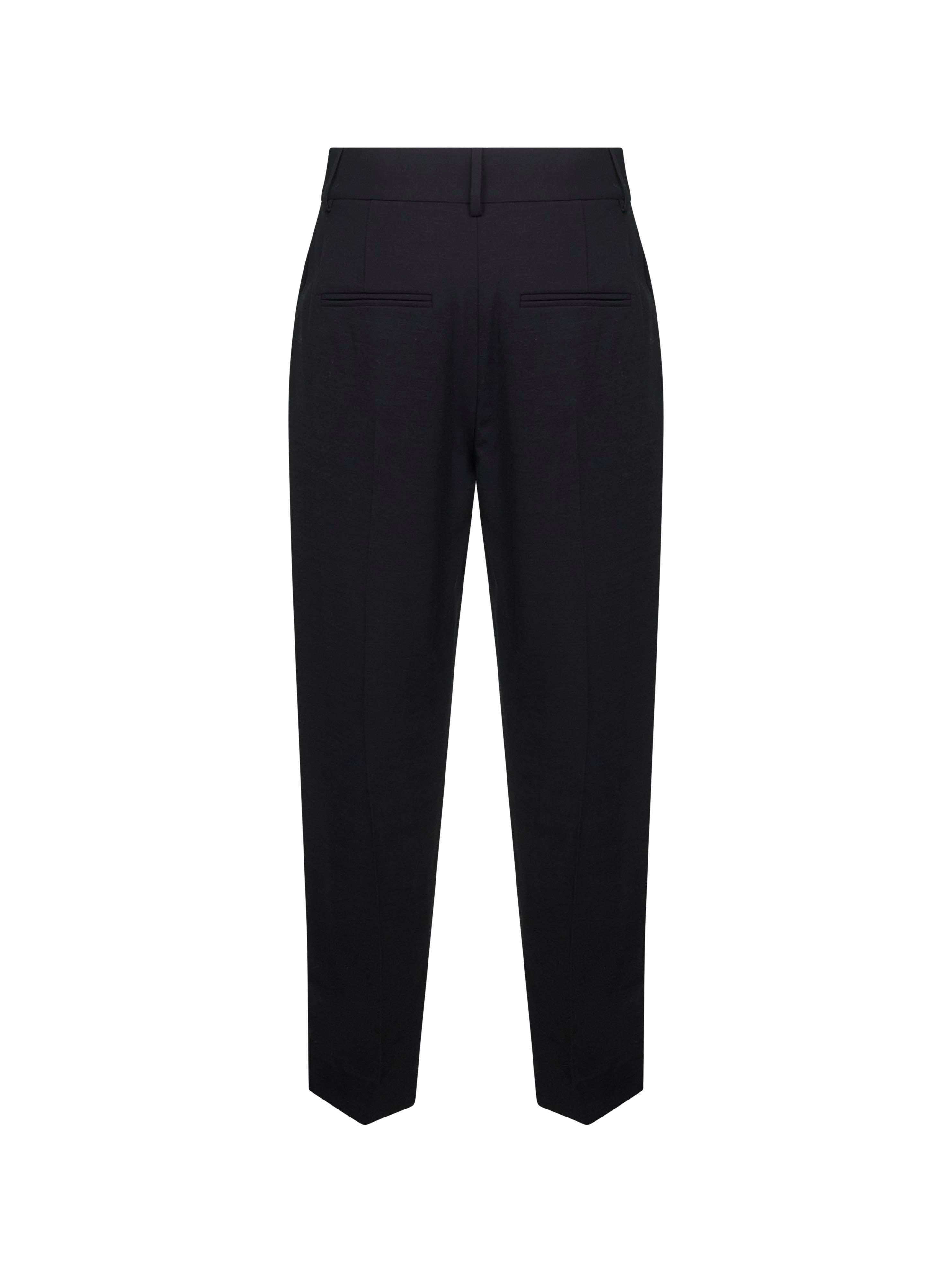 Black stretch viscose suiting Cam trousers - 2