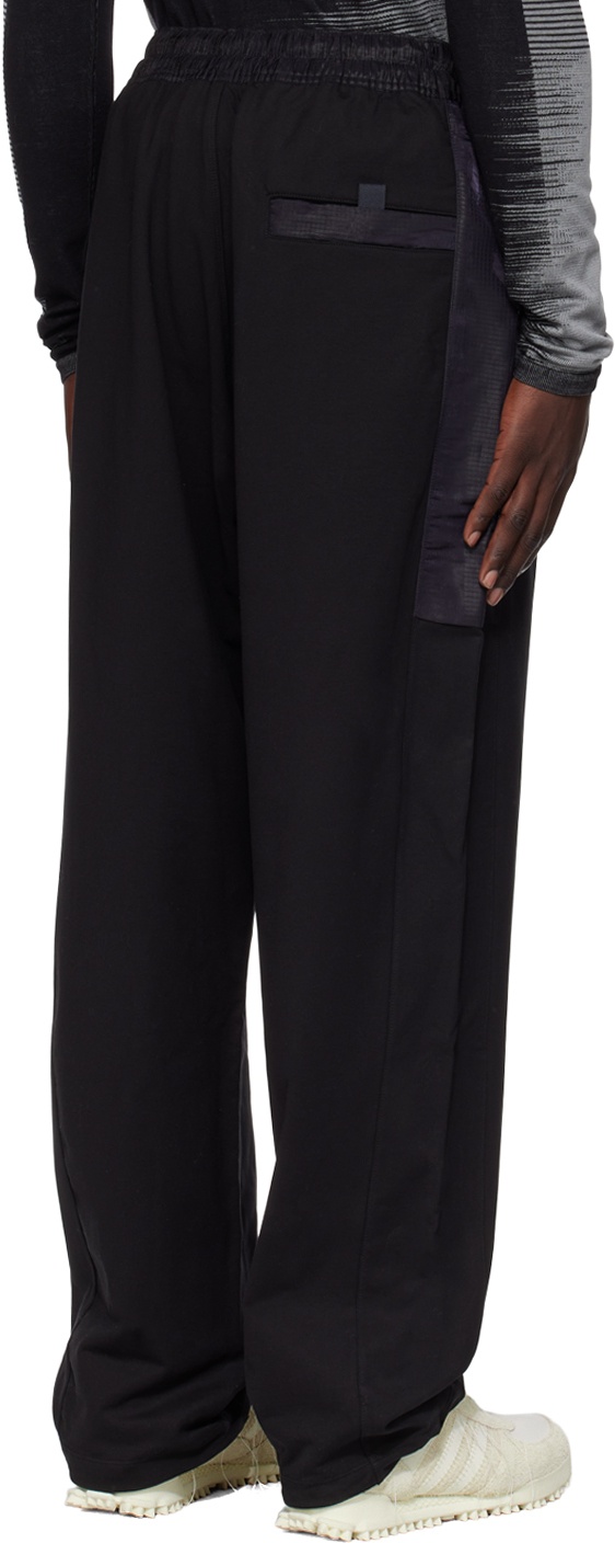 Black Paneled Trousers - 3
