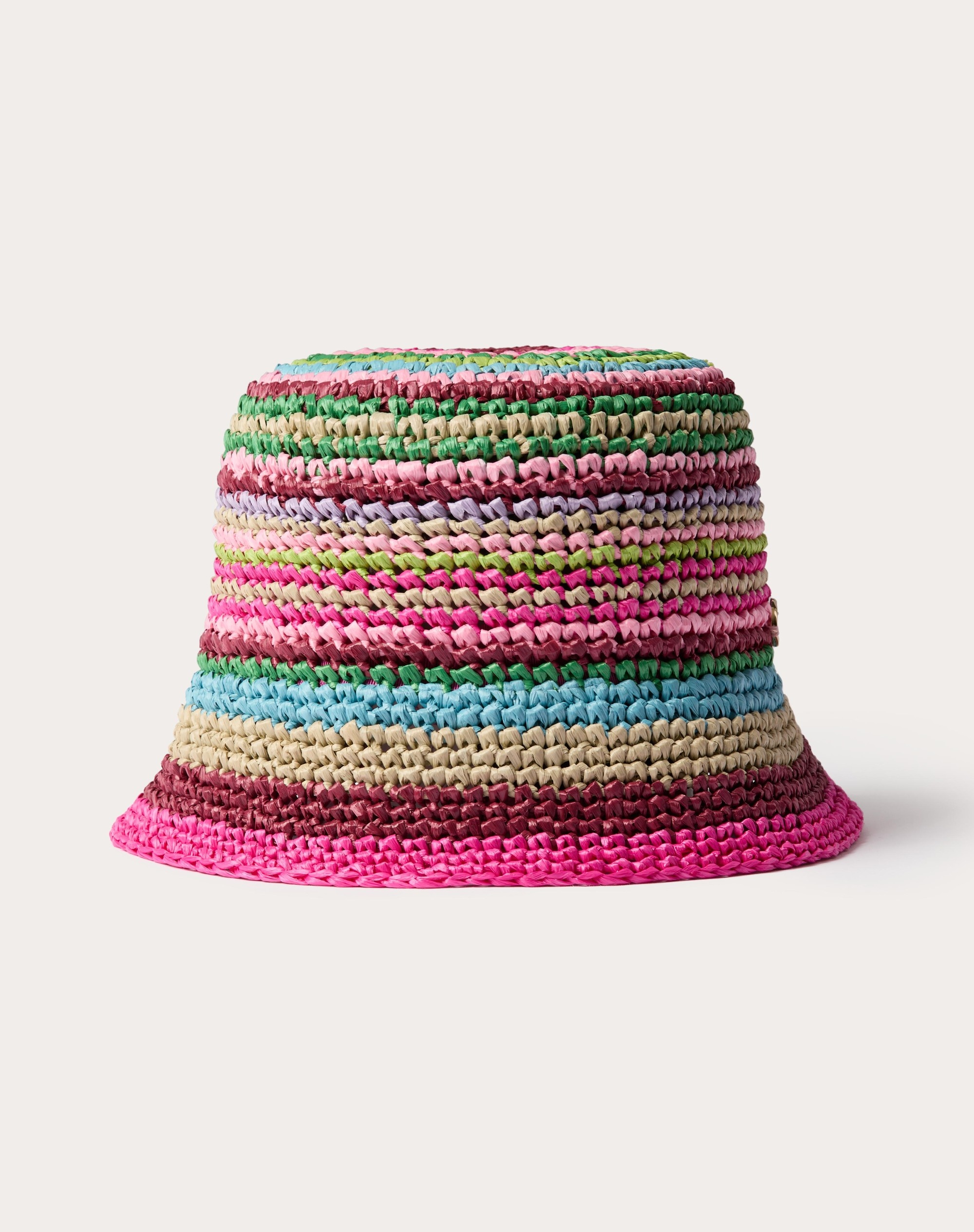 VLOGO THE BOLD EDITION BUCKET HAT IN RAFFIA - 1